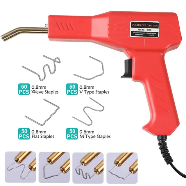 50W gorący zszywacz maszyny do spawania tworzyw sztucznych zderzak samochodu zestaw naprawczy plastikowy zestaw naprawczy gorący zszywacz zderzak samochodu Crack Repair Tools