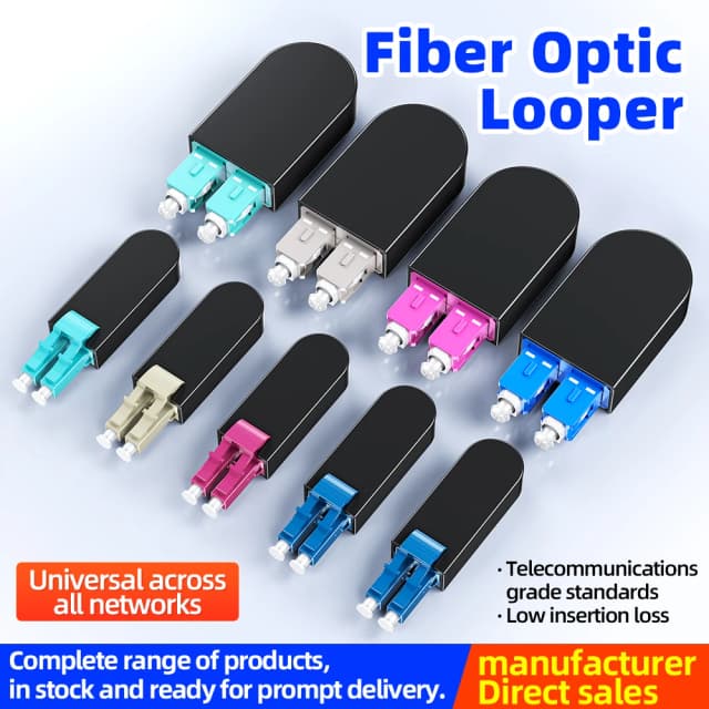 Łączniki światłowodowe Looper SC LC/UPC Adapter światłowodowy Loopback Obwody światłowodowe SM/MM Zupełnie nowe i wysokiej jakości