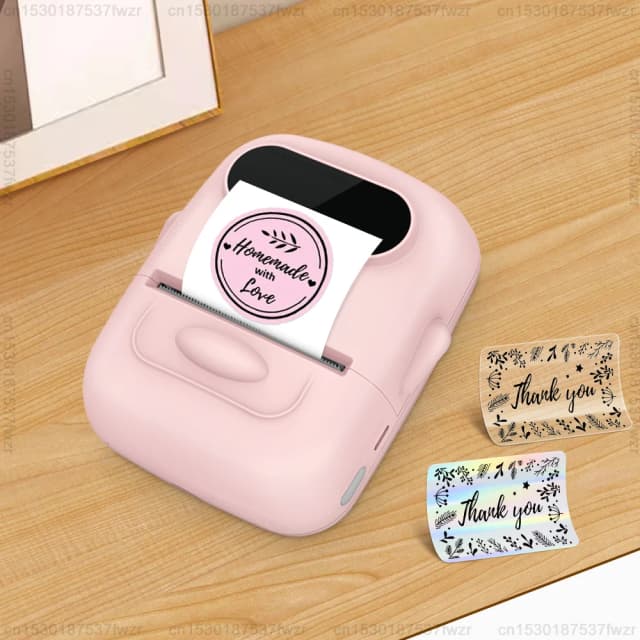 P50 drukarka naklejek samoprzylepnych Mini przenośna maszyna do etykiet podobna B21 E210 M110 drukarka etykiet lub 1PK papier termiczny do etykiet