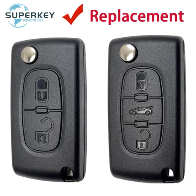 Do Peugeot 207 307 308 407 607 807 Do Citroen C2 C3 C4 C5 C6 Xsara Berlingo Flip Remote Car Key Shell Case Cover HU83 VA2
