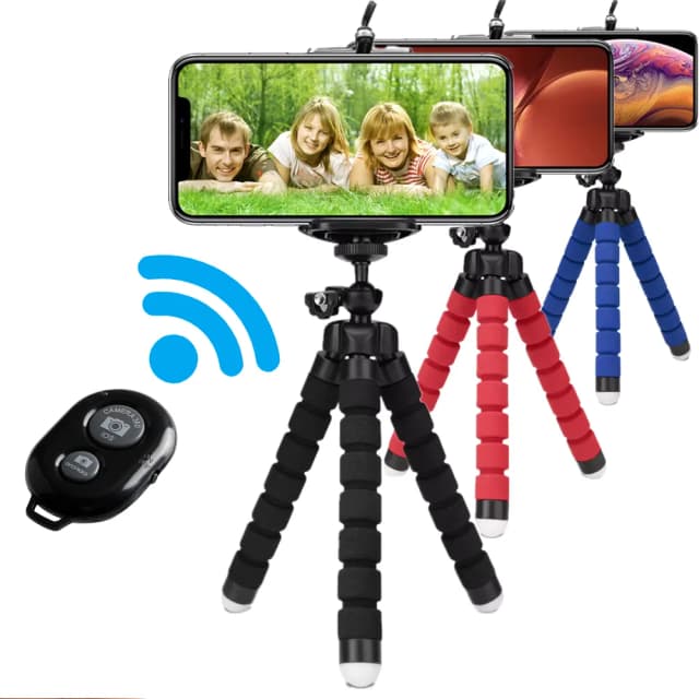 Przenośny Mini Statyw do Telefonu Monopod Selfie Stick do Smartfona z Klipsem Uchwyt Statyw Ośmiornica Stojak do Kamer Sportowych
