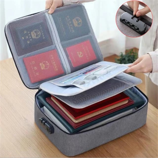 Organizer na dokumenty, teczka A4, etui na dokumenty, torba męska/damska, okładka, portfel, paszport, sejf domowy, funkcjonalny organizer na dokumenty][