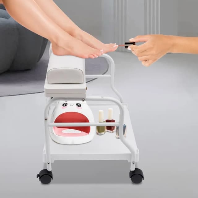 Wózek do pedicure Salon kosmetyczny Kąpiel do paznokci lub stóp Spa Przenośny wózek do stóp z kółkiem do salonów fryzjerskich Domowe łazienki