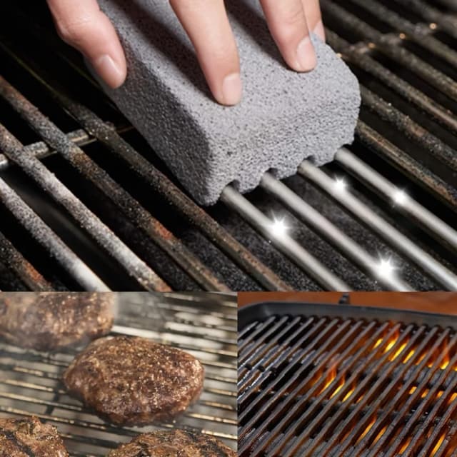 1szt Szczotka do czyszczenia grilla Blok cegły Kamień do czyszczenia grilla Pumeks Cegła do stojaka na grilla Narzędzia do grillowania w kuchni na zewnątrz