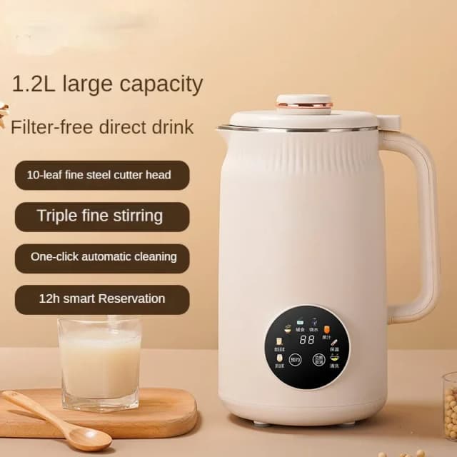 1.2L sterowanie dotykowe elektryczna maszyna do mleka sojowego inteligentny blender do żywności sokowirówka czajnik do gotowania wody maszyna do rozbijania ścian żywności