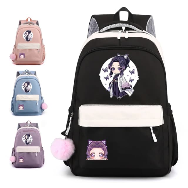 Cute Cartoon Kochou Shinobu plecak nowe mody plecak anime nastolatki plecak na co dzień tornister szkolny śliczne plecaki