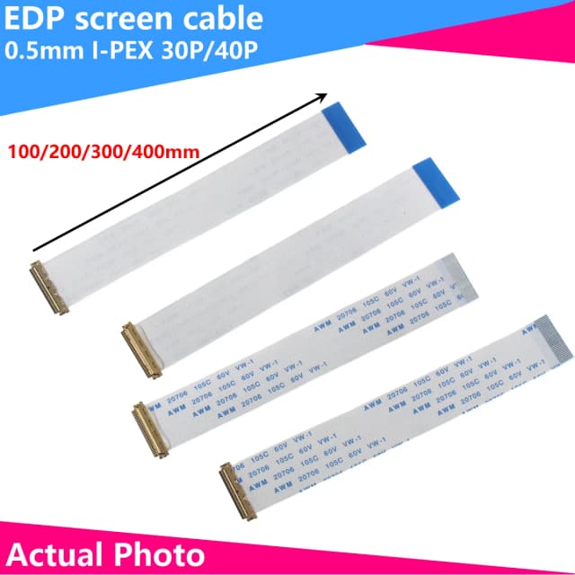 Kabel ekranowy EDP 0,5 mm I-PEX 20453 30P/40P Elastyczny kabel FFC z gniazdem I-PEX w tym samym kierunku/rewersji