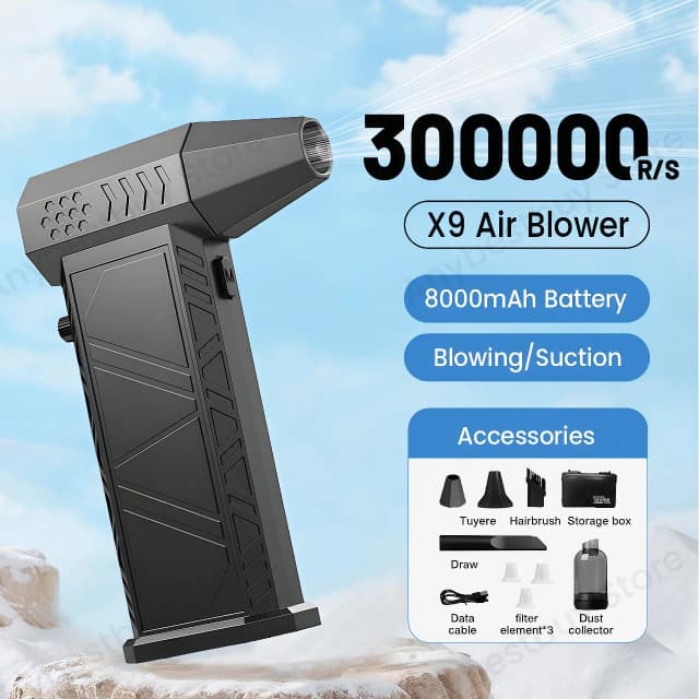 X9 Turbo Fan Jet 300000RPM Turbo Jet Blower Bezszczotkowa dmuchawa do odkurzacza do komputera / klawiatury / domu / samochodu Dmuchawa do czyszczenia powietrza