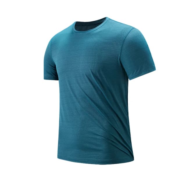 Nowy lodowy jedwab szybkoschnący sportowy T-Shirt męski 2023 z krótkimi rękawami letni swobodna siateczka bawełniany T-Shirt Qlus