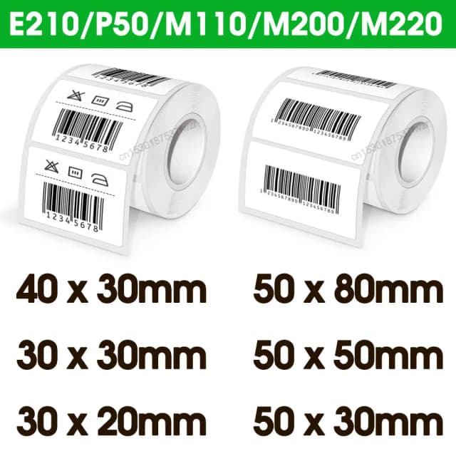 Różne rozmiary Marklife P50 papier termiczny samoprzylepna etykieta naklejka kompatybilna z drukarką M110 M220 M200 50*80mm 50*30mm 40*30mm