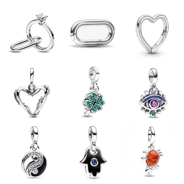 2024 New Except Crab Others is Small Hole Me Series Diy Bead Fit European Me Bracelet 925 Sterling Silver Biżuteria Akcesoria