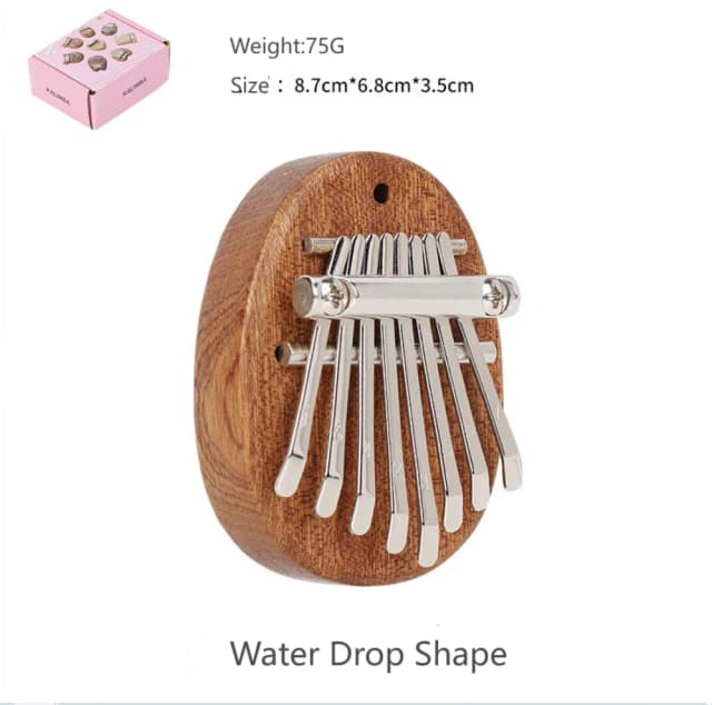 8-klawiszowa mini kalimba drewniana wysokiej jakości, wykwintne pianino palcowe, marimba, dobry dodatek muzyczny, zawieszka, prezent