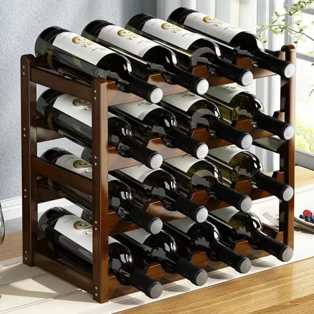 Czerwony stojak na wino Dekoracja Siatka domowa Stojak na wino Stół Kreatywny stojak na butelki wina Prosta szafka na wino Montaż StorageRack