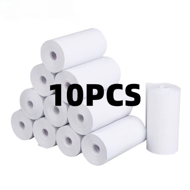 10 rolek 57x25 MM papier termiczny biały aparat dla dzieci natychmiastowy nadruk aparat dla dzieci papier do drukowania akcesoria zamienne części