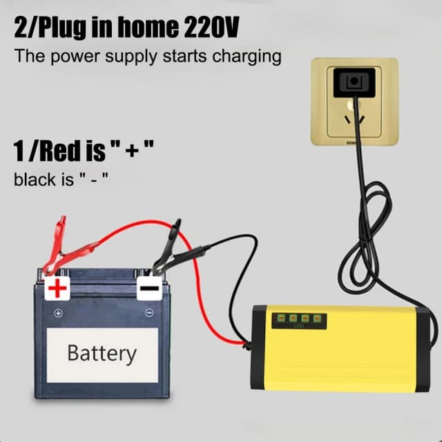 Ładowarka samochodowa 12V 2A Ładowarka naprawcza 220V Power Puls Ładowarka do akumulatorów kwasowo-ołowiowych na mokro i sucho Wyświetlacz LED Ładowarka do akumulatorów samochodowych