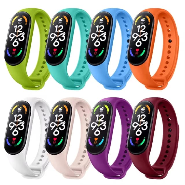 Pasek do Xiaomi Mi Band 5 4 3 6 7 nfc Silikonowa bransoletka na nadgarstek Zamiennik do Xiaomi Band 4 5 6 7 nfc Kolorowy pasek sportowy