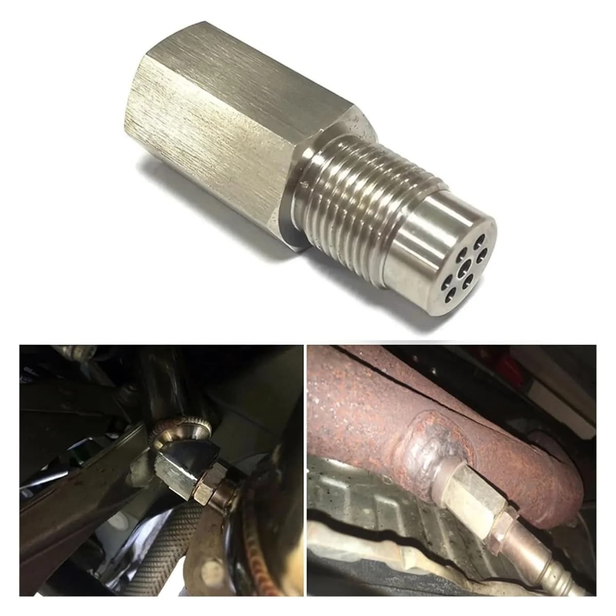 Adapter czujnika tlenu ISGTDRM, podkładka dystansowa, adapter do lampki silnika, korek, katalizator, naprawa, gwint M18*1.5, czujnik tlenu