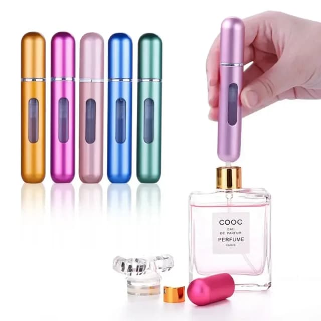 Butelka na perfumy z dolnym napełnianiem 5 ml, wielokrotnego użytku, pojemnik na płyny do kosmetyków, rozpylacz, dozownik z głowicą do napełniania, przenośna, podróżna.