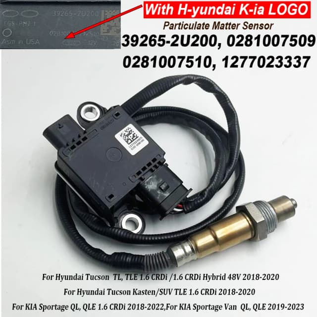 39265-2U200 392652 U200 Czujnik pyłu stałego Czujnik PM 1277023337 0281007509 0281007510   Dla Hyundai Tucson 2018-2020