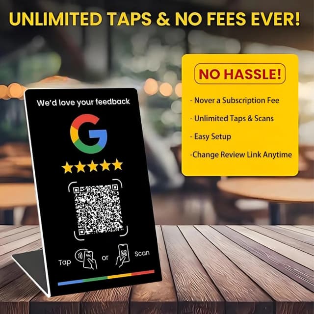 Programowalny NFC215 do Google Review Card NFC Station Table 13.56Mhz Kod QR może być niezależnie ustawiony do podłączenia Standing Card