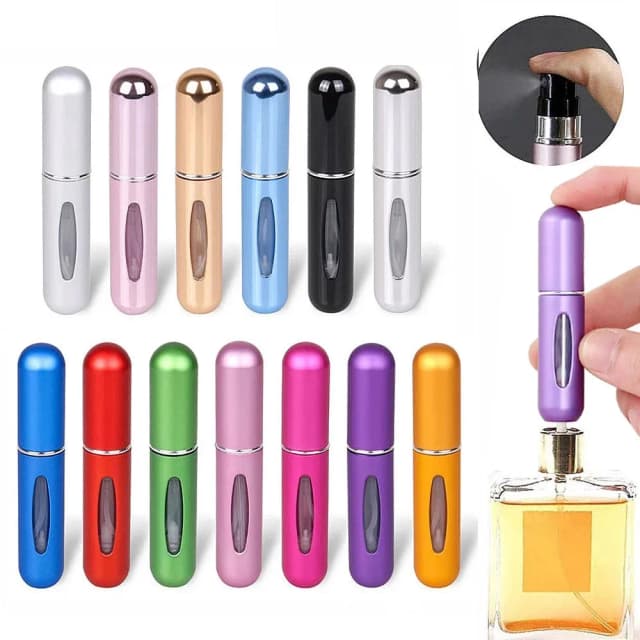 8/5ml Perfumy Atomizer Przenośny pojemnik na płyn do kosmetyków Podróżowanie Mini aluminiowy spray Alkohol Pusta butelka wielokrotnego napełniania