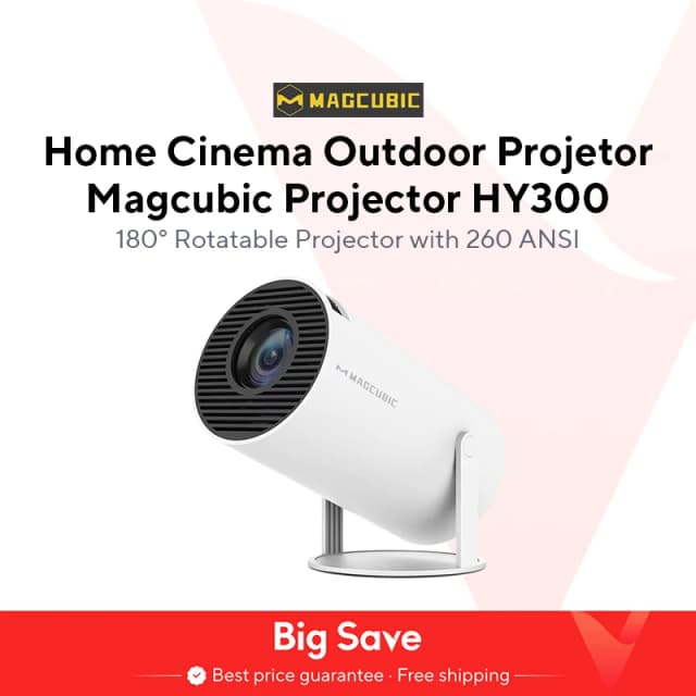 Projektor Magcubic HY300 Pro 4K Android 11 Dual Wifi6 260ANSI Allwinner H713 BT5.0 1080P 1280*720P Kino domowe Projektor zewnętrzny