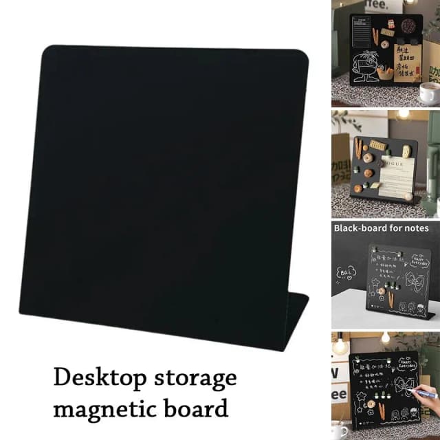 Metalowa Magnetyczna Tablica Suchościeralna DIY Design Pionowa Biurkowa Tablica do Pisania Wiadomości, Przechowywania Notatek, Ekspozycja Wiadomości