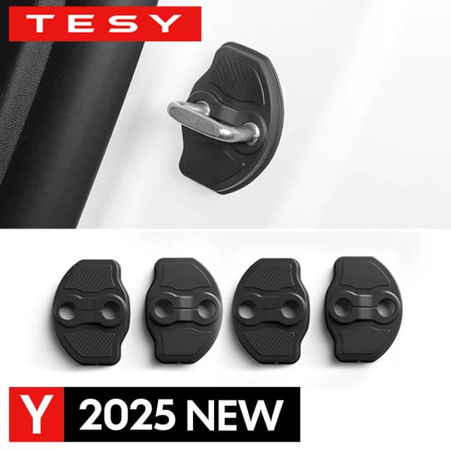 4 szt. Osłony ochronne zamków drzwi TPE do Tesla Model Y Juniper 2025 LAUNCH