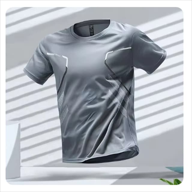 T-shirty męskie Sportowa koszulka do biegania Męska szybkoschnąca, oddychająca koszulka z krótkim rękawem i okrągłym dekoltem Aktywna koszulka do ćwiczeń na świeżym powietrzu Odzież męska