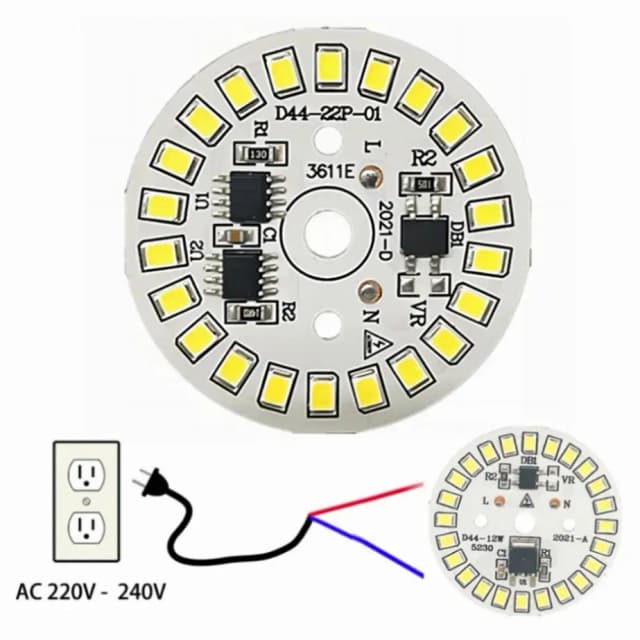 Chip LED do żarówki 3W 5W 7W 9W 12W 15W SMD 2835 Okrągłe żarówki LED Koraliki świetlne AC 220V-240V Oświetlenie Reflektor Żarówka Chip